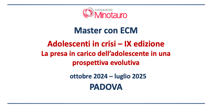 ANCORA POSTI DISPONIBILI: Master “Adolescenti in crisi” 2025-26, a Padova e online